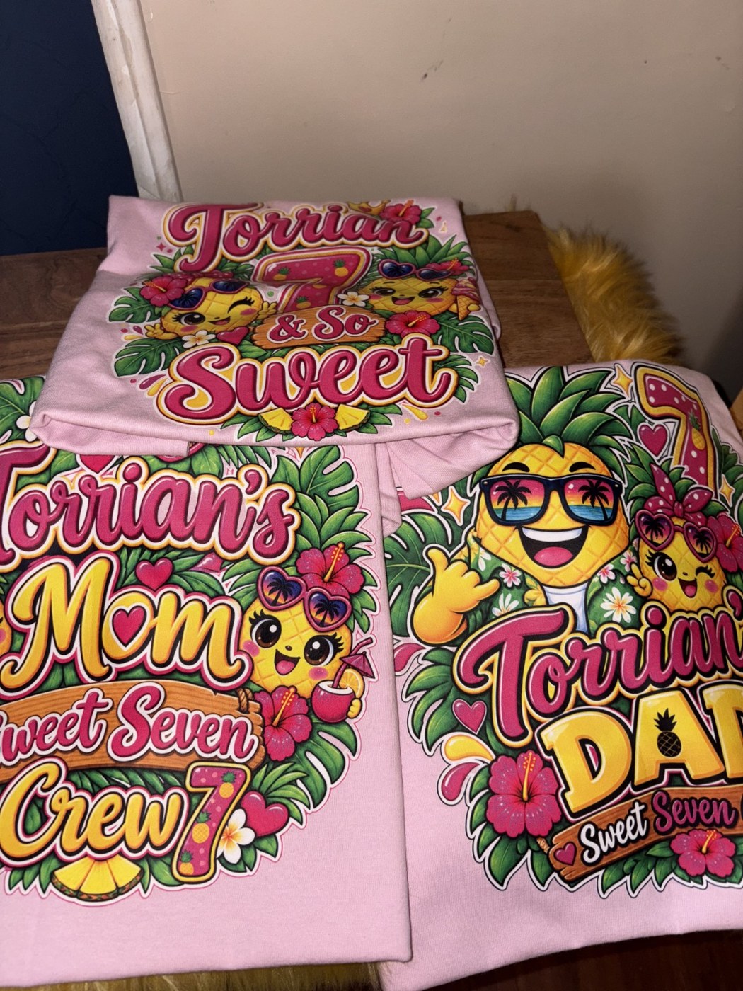 Personalized birthday crew shirts