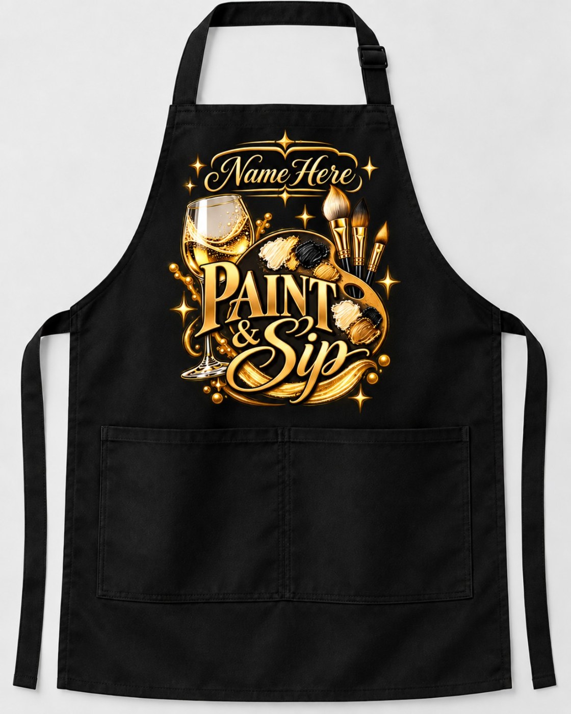 Custom Paint and Sip apron